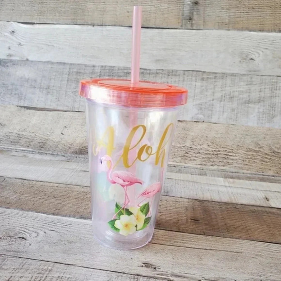 Other - "Aloha" Let's Flamingle Double Wall Tumbler sz 17.5 fl oz